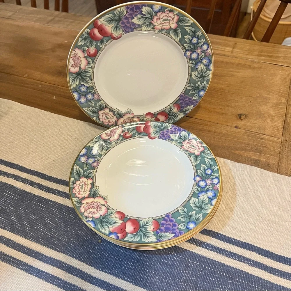 4 Vintage Royal Doulton Orchard Hill Salad Side Plates 8” EUC